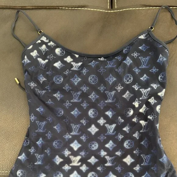 Louis Vuitton Mahina Monogram One-Piece Swimsuit - Size 38 - Picture 7 of 12